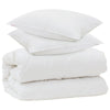 Vidaxl dekbed met kussens met kussen 3 pcs wit microvezel