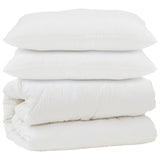 Vidaxl dekbed met kussen 3 st wit microfibre - afbeelding 2
