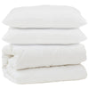 Vidaxl dekbed met kussen 3 pcs wit microfibre