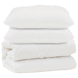 Vidaxl dekbed met kussen 3 st wit microfibre - afbeelding 2