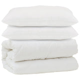 Vidaxl dekbed met kussen 3 st wit microfibre - afbeelding 2
