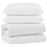 Vidaxl dekbed met kussen 3 st wit microfibre - afbeelding 2