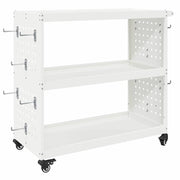 Vidaxl gereedschapswagen wit 75 x 35 x 73 cm koudgewalst staal - afbeelding 2