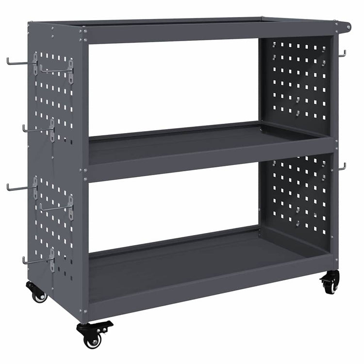 Vidaxl gereedschapswagen antraciet 75 x 35 x 73 cm koudgewalst staal