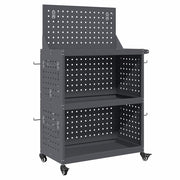 Vidaxl gereedschapswagen antraciet 65 x 35 x 111 cm koudgewalst staal - afbeelding 2