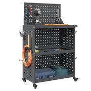 Vidaxl gereedschapswagen antraciet 65 x 35 x 111 cm koudgewalst staal - afbeelding 3