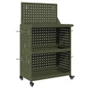 Vidaxl gereedschapswagen met plank olijf groen 65 x 35 x 111 cm