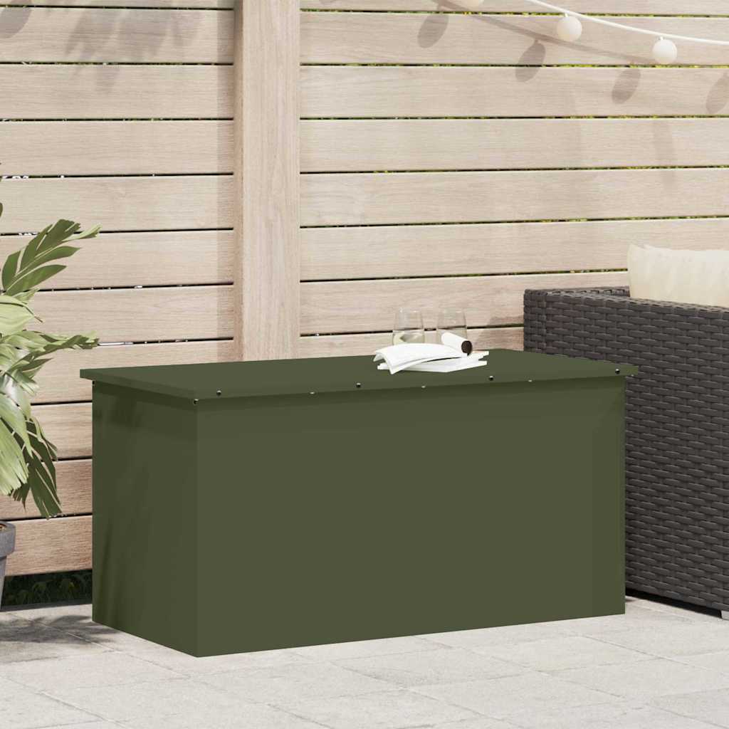Vidaxl buitenopslagdoos olijf groen 100 x 50,5 x 50 cm staal