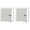 Vidaxl toegangs paneel 2 pcs wit 23 x 23 x 3 cm staal