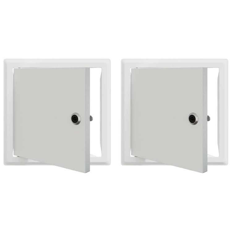 Vidaxl toegangs paneel 2 st wit 23 x 23 x 3 cm staal