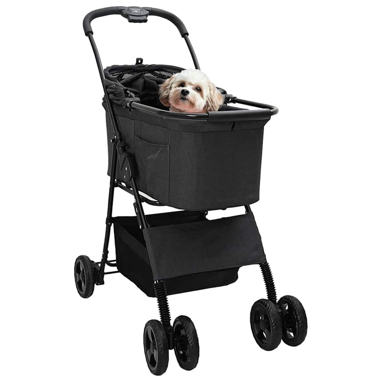 Vidaxl opvouwbare huisdierenwagen zwart 81 x 47 x 99 cm polyester