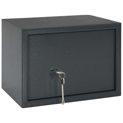 Vidaxl kluisdoos met slot donkergrijs 35 x 25 x 25 cm staal