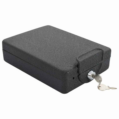 Vidaxl auto safe met slot zwart 22 x 16 x 7 cm staal