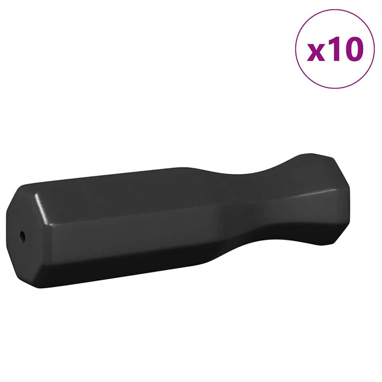 Vidaxl tafelvoetbalhandvatten 10 st zwart 3,1 x 3,1 x 17,8 cm pp