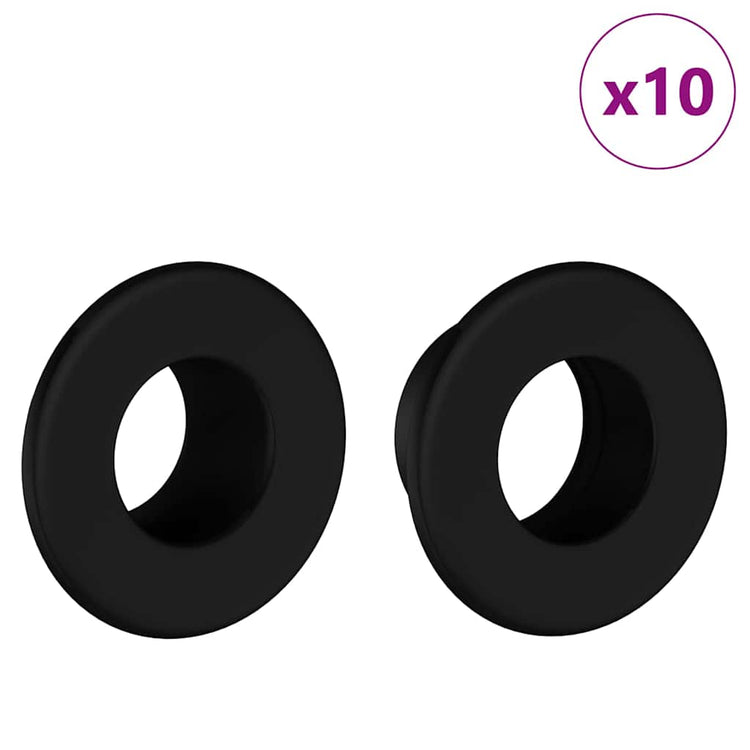 Vidaxl tafelvoetbalstoppers 10 st zwart 3 x 3 x 1,4 cm hips