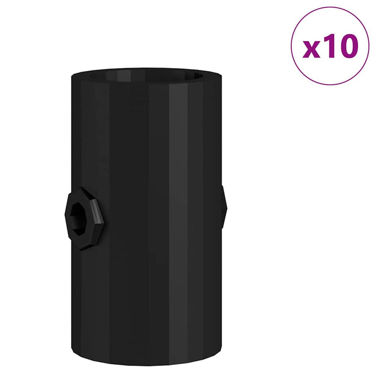 Vidaxl tafelvoetbalstoppers 10 st zwart 1,7 x 1,7 x 3,2 cm pp