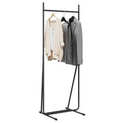 Vidaxl kledingrek zwart 62 x 48 x 158 cm staal - afbeelding 3