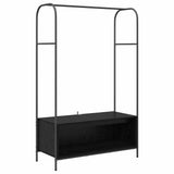 Vidaxl kledingrek zwart 100 x 44 x 160 cm bewerkt hout - afbeelding 2