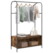 Vidaxl kledingrek bruin eiken 100 x 44 x 160 cm bewerkt hout - afbeelding 3