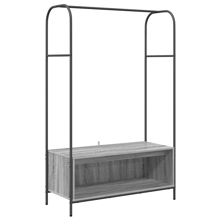 Vidaxl kledingrek grijs 100 x 44 x 160 cm bewerkt hout