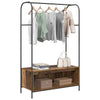 Vidaxl kledingrek bruin eiken 100 x 44 x 160 cm bewerkt hout