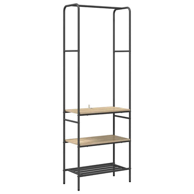 Vidaxl kledingrek sonoma eiken 60 x 30 x 171 cm bewerkt hout