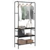 Vidaxl kledingrek zwart eiken 77 x 30 x 171 cm bewerkt hout