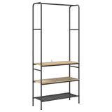 Vidaxl kledingrek sonoma eiken 77 x 30 x 171 cm bewerkt hout - afbeelding 2