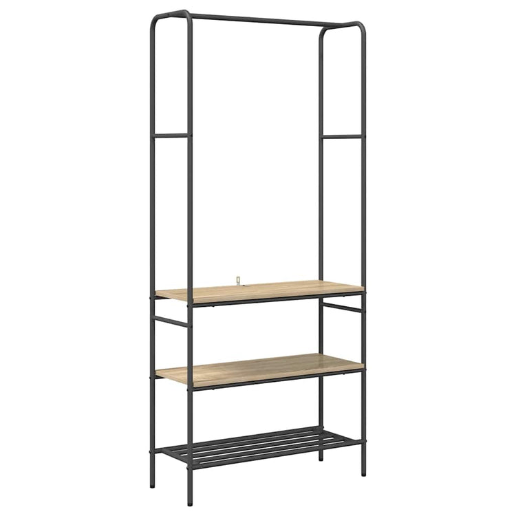 Vidaxl kledingrek sonoma eiken 77 x 30 x 171 cm bewerkt hout