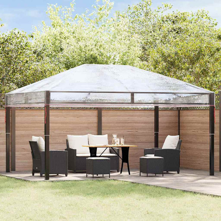 Vidaxl gazebo dekking vervanging 400 x 300 x 32 cm transparant pvc