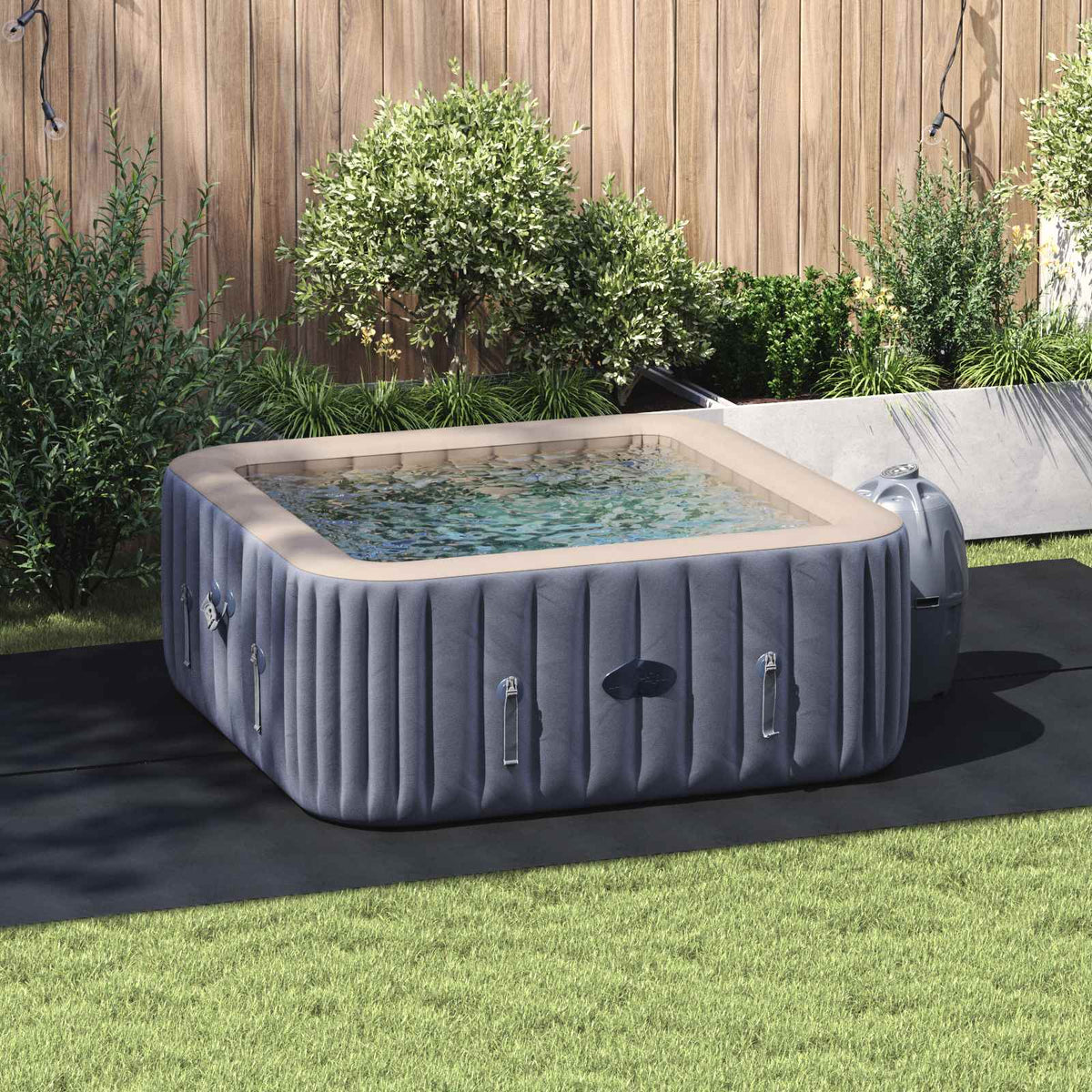 Vidaxl zwembad grondzeil zwart 420 x 220 x 0,1 cm niet-geweven stof
