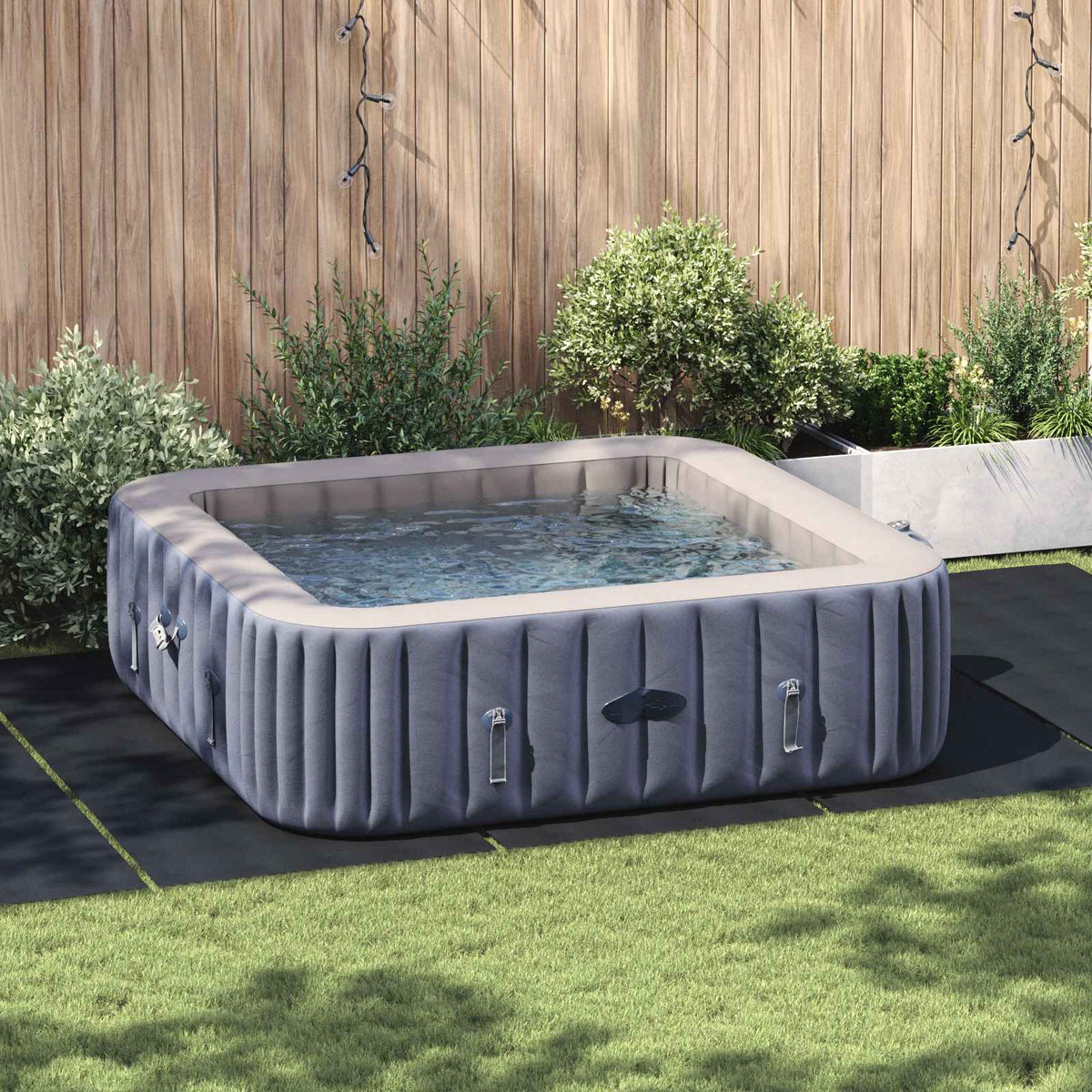Vidaxl zwembad grondzeil 550 x 280 x 0,1 cm rechthoekig zwart