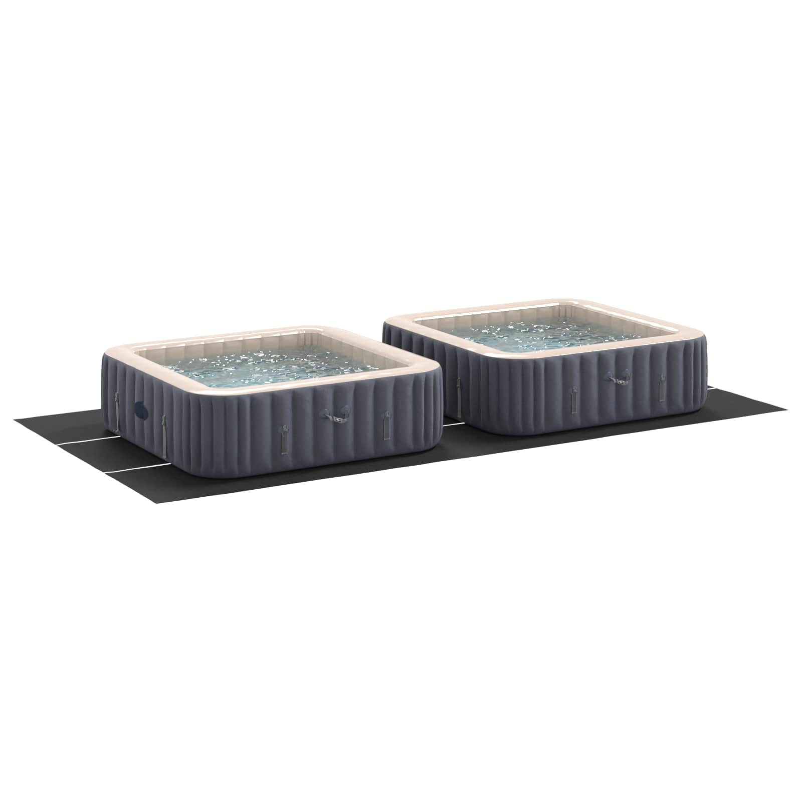 Vidaxl zwembad grondzeil zwart 640 x 321 x 0,1 cm niet-geweven stof