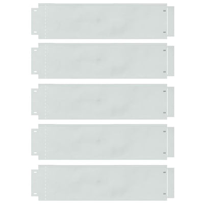 Vidaxl gazonranden 5 pcs zilver 100 x 25 x 0,07 cm