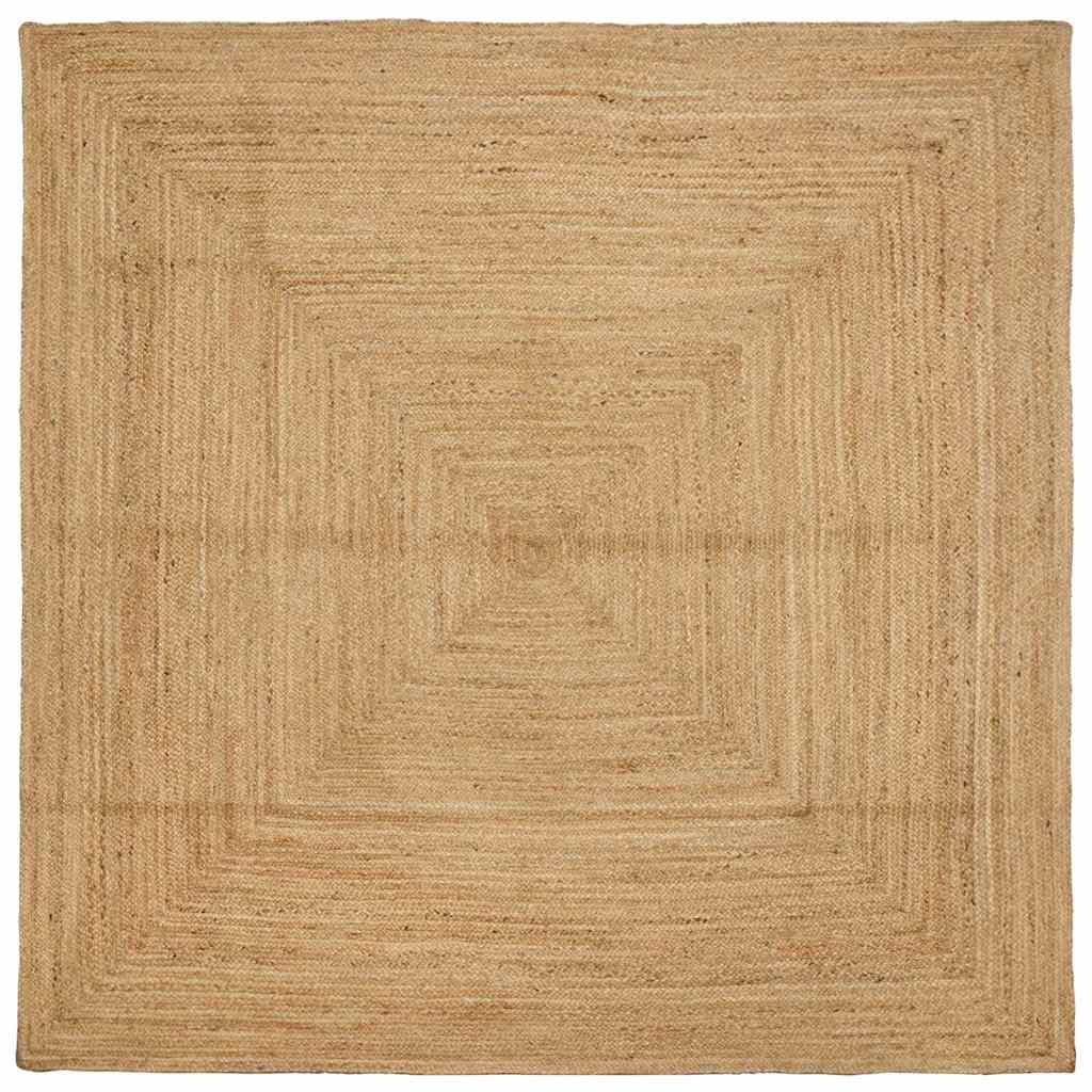 Vidaxl gebied tapijt beige 240 x 240 cm jute