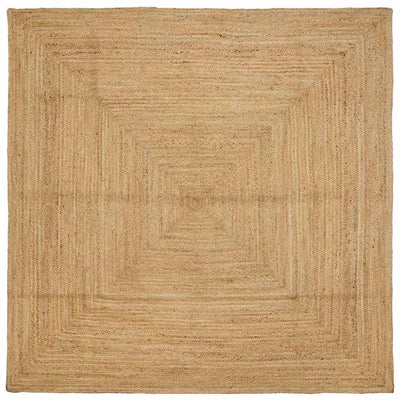 Vidaxl gebied tapijt beige 240 x 240 cm jute