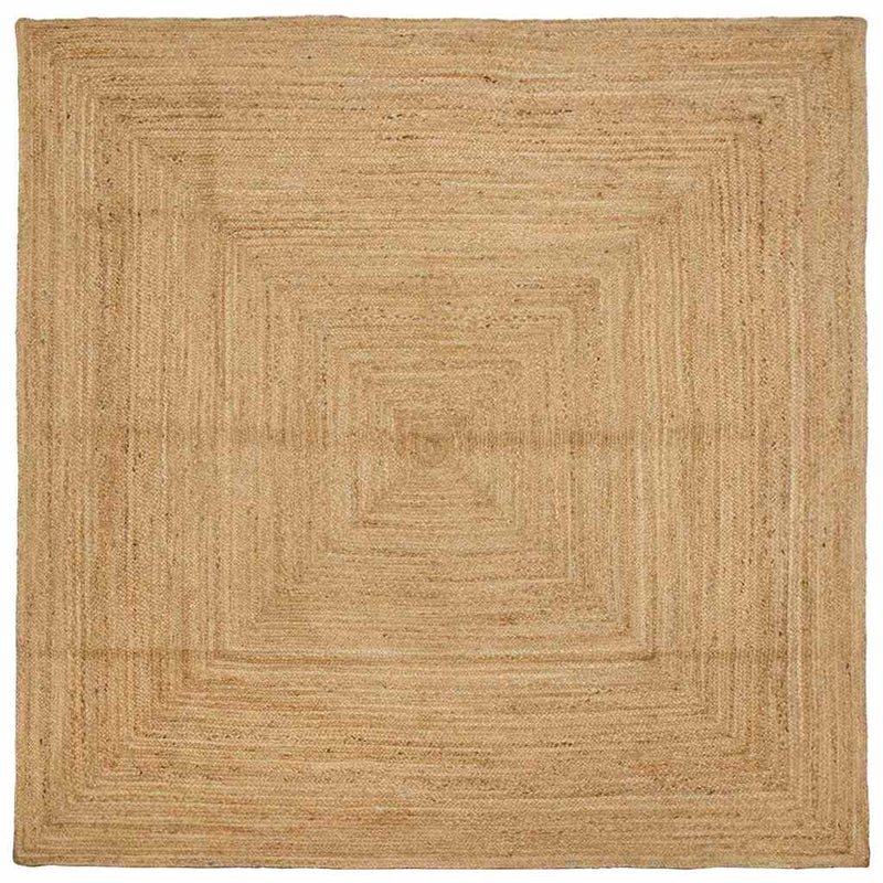 Vidaxl gebied tapijt beige 240 x 240 cm jute