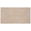 Vidaxl vloerkleden rechthoekig natuurlijk en wit 60 x 110 cm jute