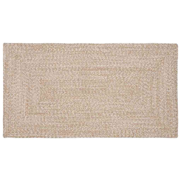 Vidaxl gebied tapijt natuurlijk en wit 60 x 110 cm jute