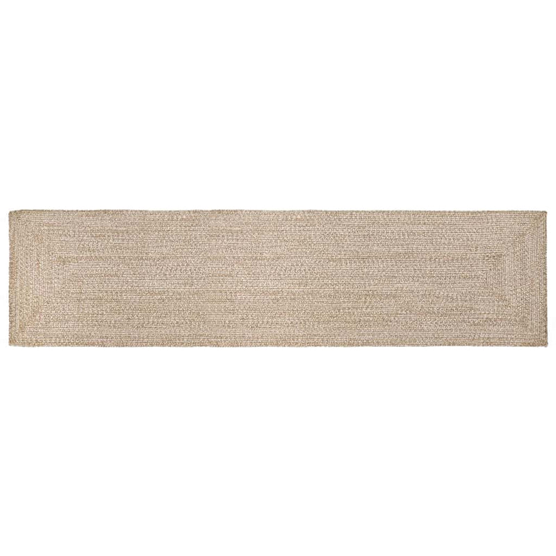 Vidaxl vloerkleden rechthoekig natuurlijk en wit 60 x 400 cm jute
