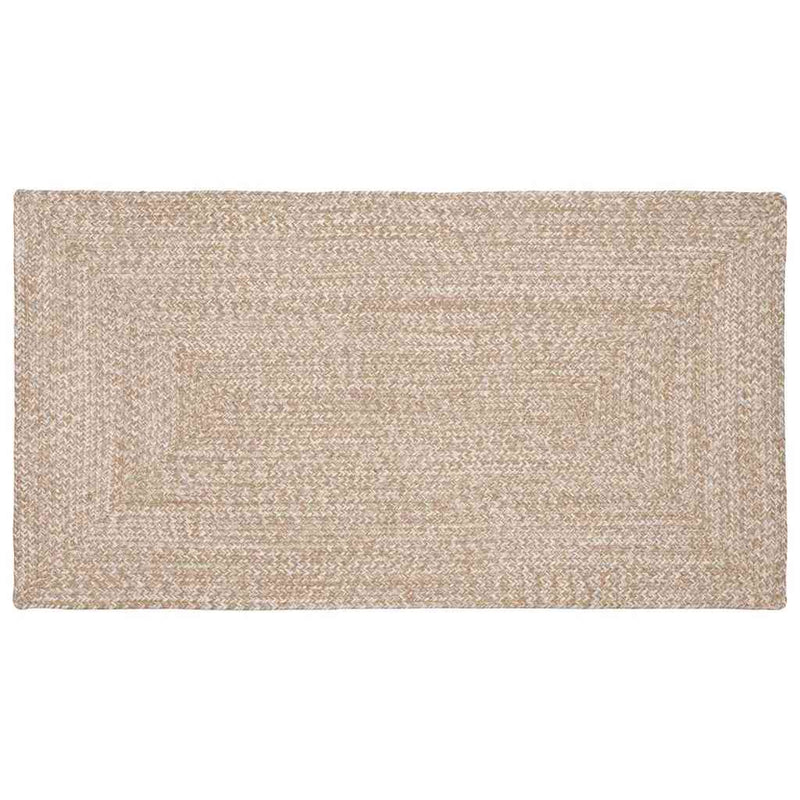 Vidaxl vloerkleden rechthoekig natuurlijk en wit 80 x 150 cm jute