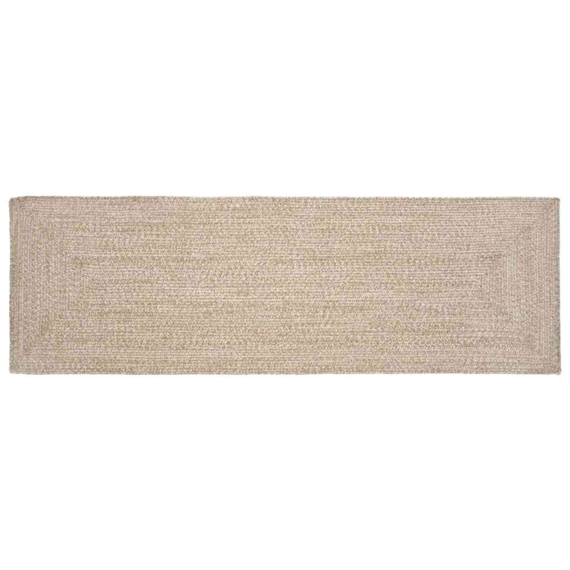 Vidaxl vloerkleden rechthoekig natuurlijk en wit 80 x 300 cm jute