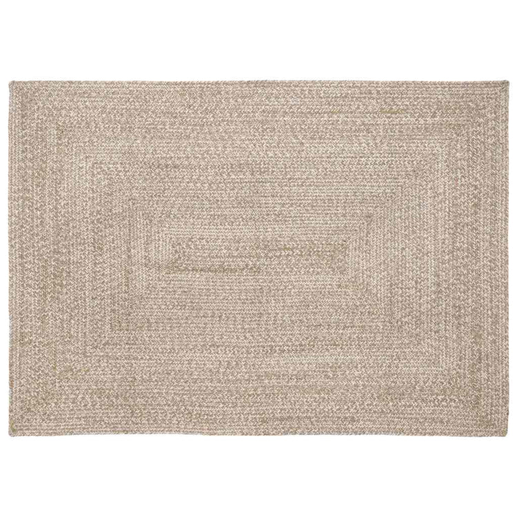 Vidaxl gebied tapijt natuurlijk en wit 120 x 170 cm jute