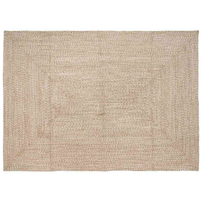 Vidaxl gebied tapijt natuurlijk en wit 160 x 230 cm jute