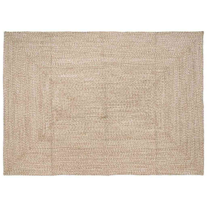 Vidaxl vloerkleden rechthoekig natuurlijk en wit 240 x 340 cm jute