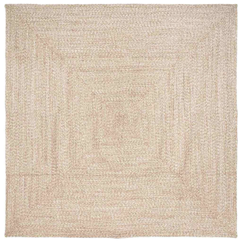 Vidaxl vloerkleden vierkant natuurlijk en wit 300 x 300 cm jute