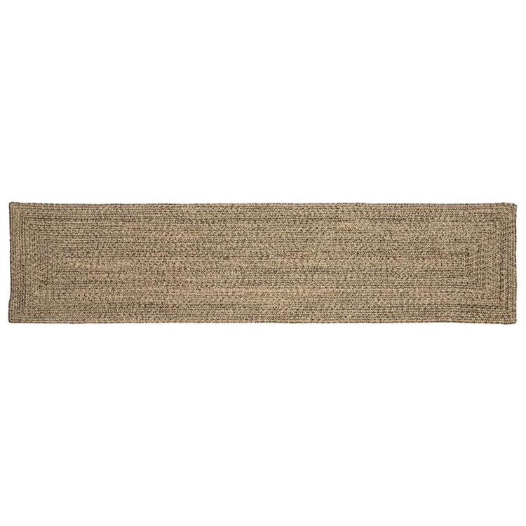 Vidaxl vloerkleden rechthoekig natuurlijk en zwart 60 x 250 cm jute
