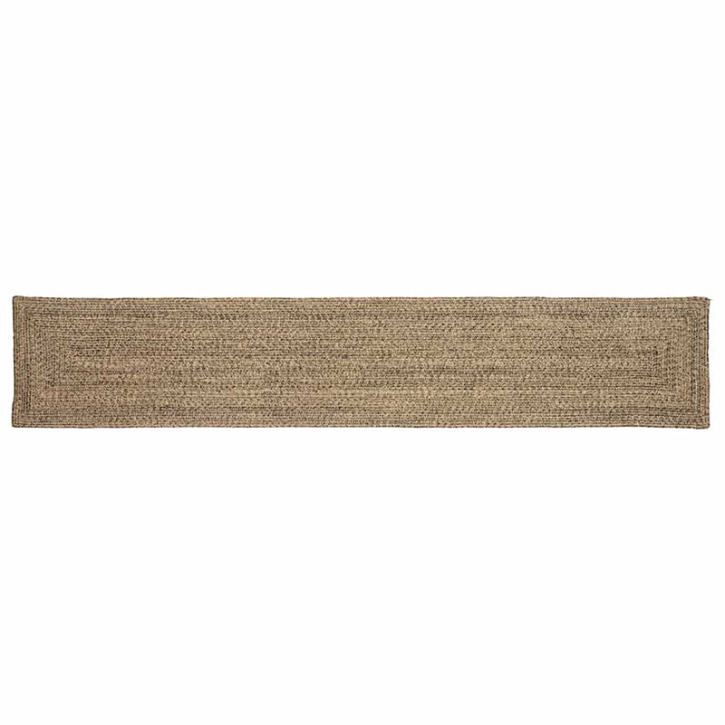 Vidaxl vloerkleden rechthoekig natuurlijk en zwart 60 x 400 cm jute