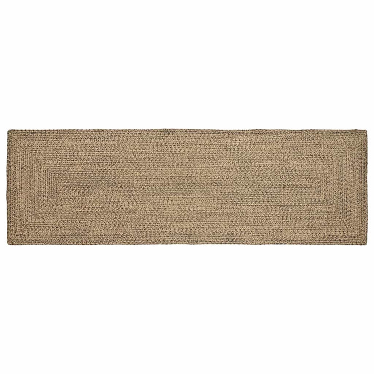 Vidaxl vloerkleden rechthoekig natuurlijk en zwart 80 x 250 cm jute