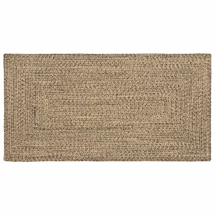 Vidaxl vloerkleden rechthoekig natuurlijk en zwart 100 x 200 cm jute